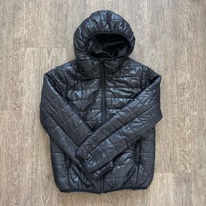 Black Puffer Jacket with Hood